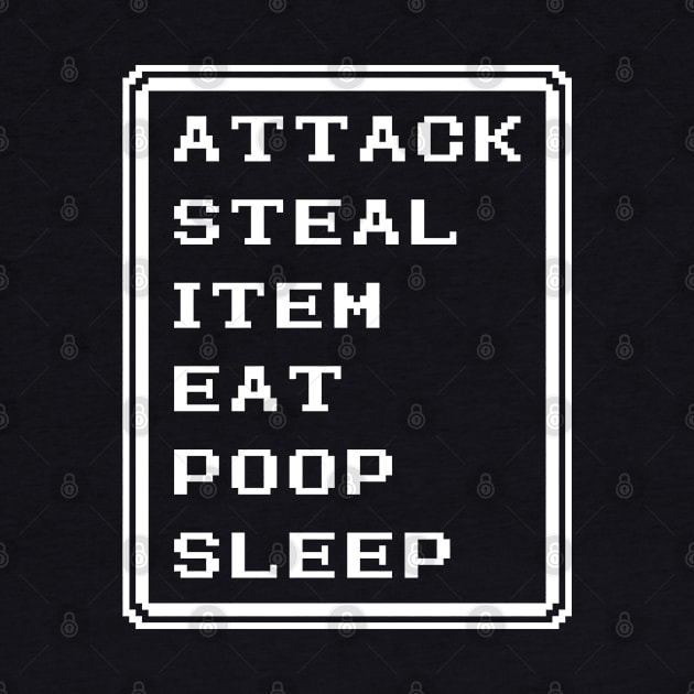 Final Fantasy Battle Menu Eat Poop Sleep Thief Version by inotyler